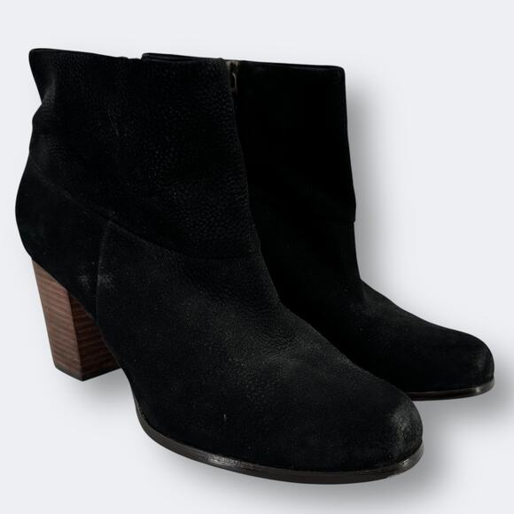Cole Haan Black Leather Zip High Heel Ankle Boots Womens Size 9 Style D38775 - Picture 1 of 8